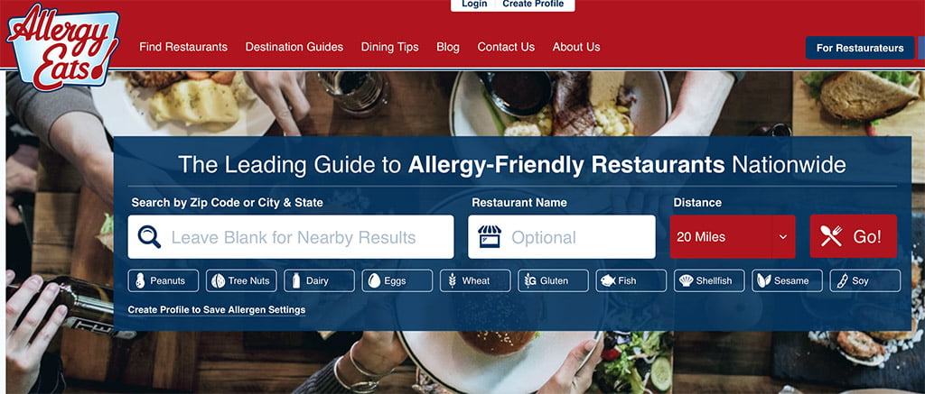 Estados Unidos y las alergias alimentarias - Buscador de restaurantes Buscador de restaurantes alergias alimentarias USA